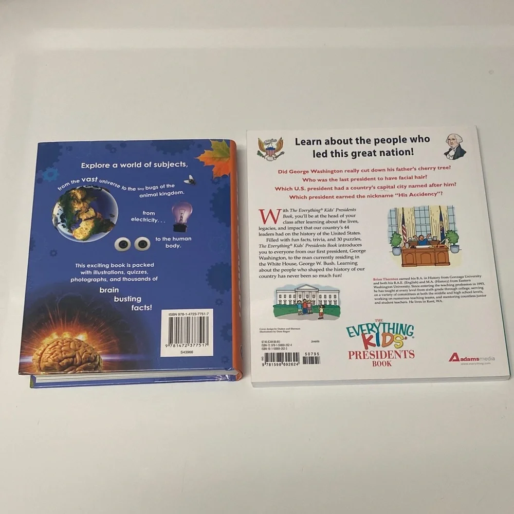 Kids Educational Book Set Presidents Trivia Did You Know Learning Bundle